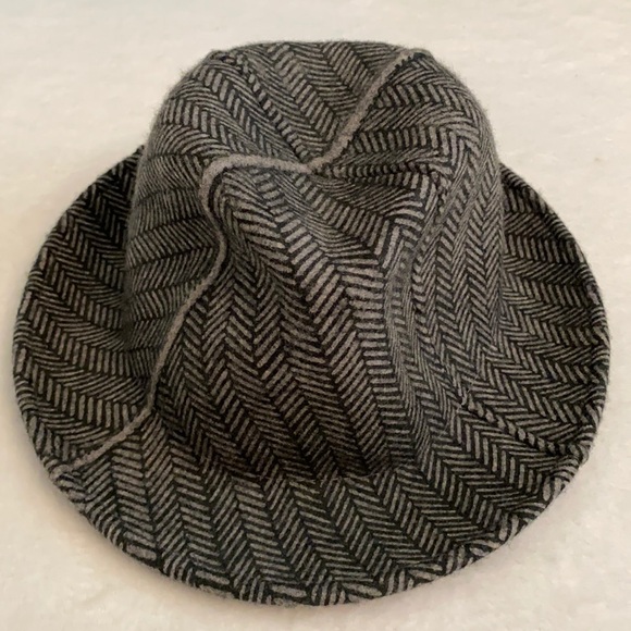 Goorin Bros | Wool Blend Herringbone Fedora Unstructured Hat Grey/Gray (M 7 1/8) - Picture 1 of 12